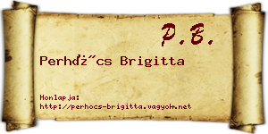 Perhócs Brigitta névjegykártya